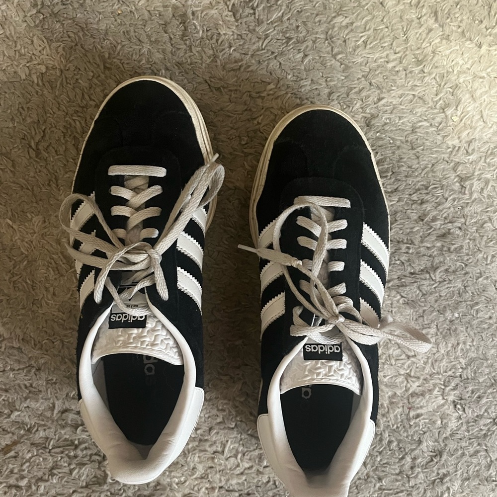 Adidas Gazelle bolds, black and white size 8.5